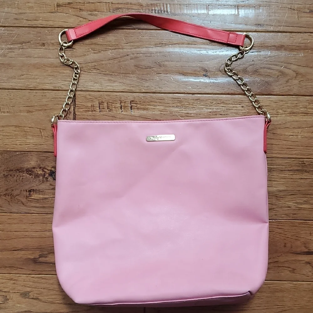 Juicy Couture Pink Shoulder Bag with Gold Chain